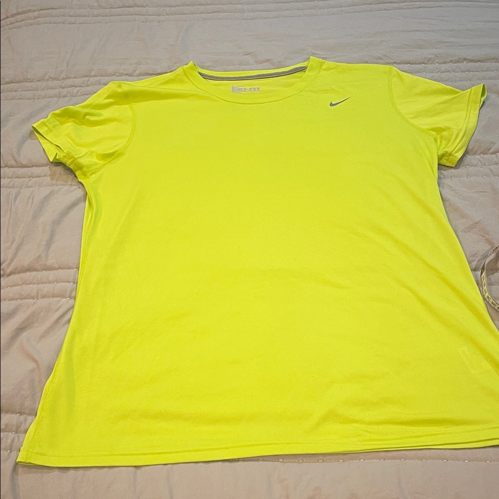 Nike Dri-fit, bright yellow shirt